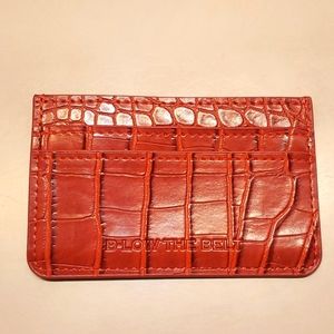 B-low The Belt Croc Card Case